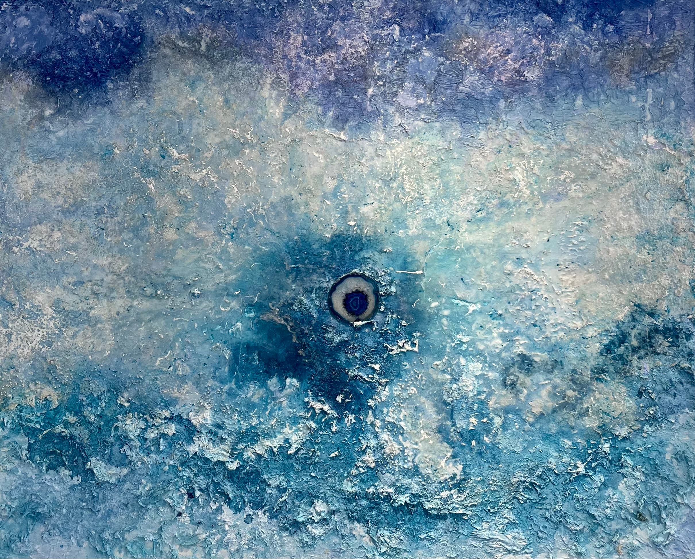 Cabo de Matapalo — original mixed media on canvas by Malu Moreira, 150 × 120 cm (59.1" × 47.2")