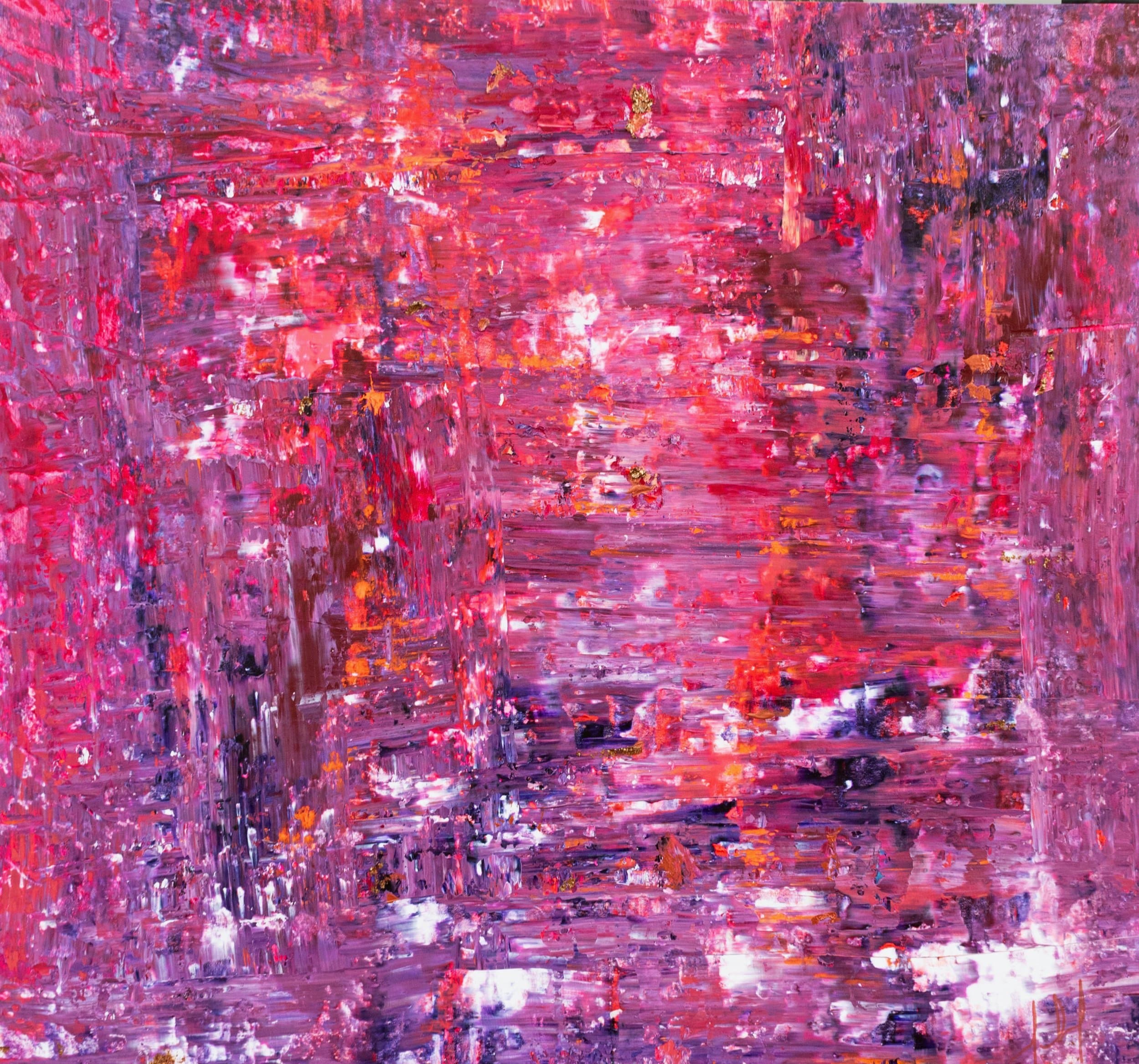 Felicidad — original mixed media on canvas stones hemimorfita by Malu Moreira, 150 × 140 cm (59.1" × 55.1")