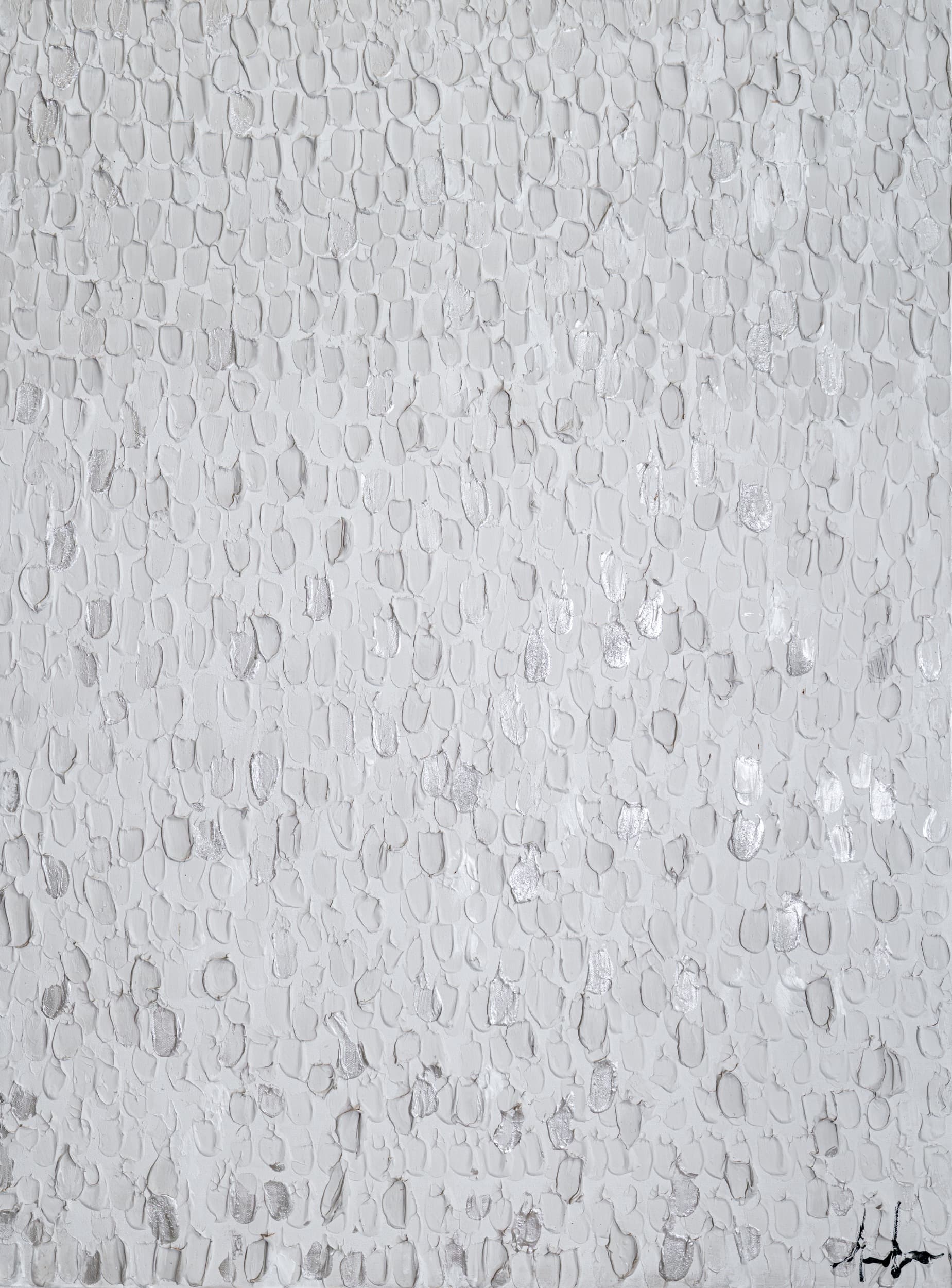 sand white — original mixed media on canvas by Malu Moreira, 91 × 119 cm (35.8" × 46.9")