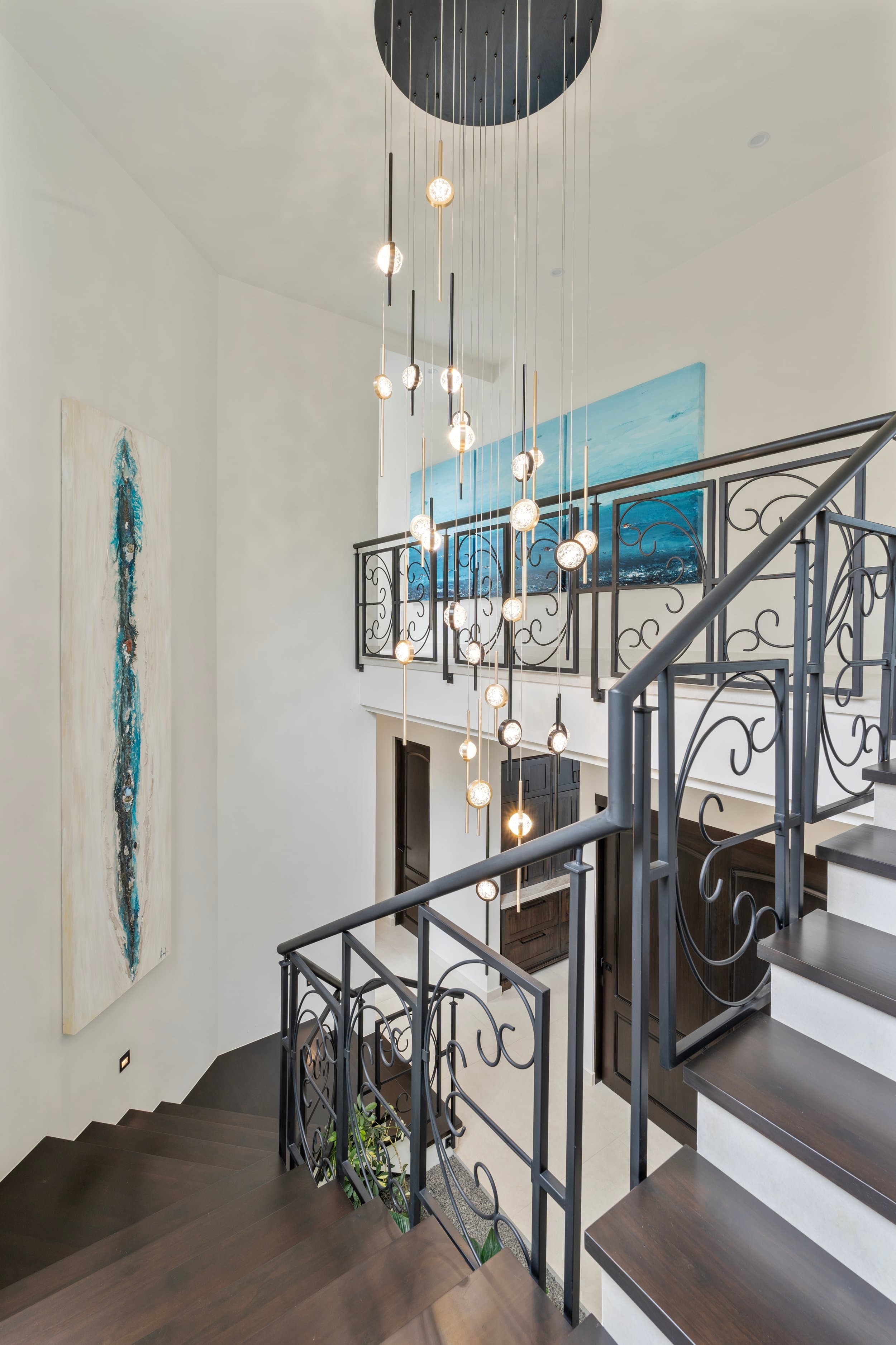 An original painting by Malu Moreira installed in a home — collected work 13, Guanacaste, Costa Rica