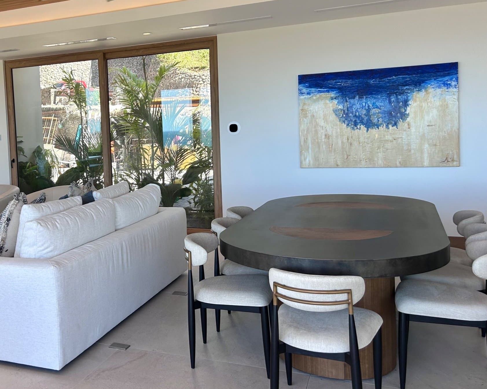 An original painting by Malu Moreira installed in a home — collected work 26, Guanacaste, Costa Rica