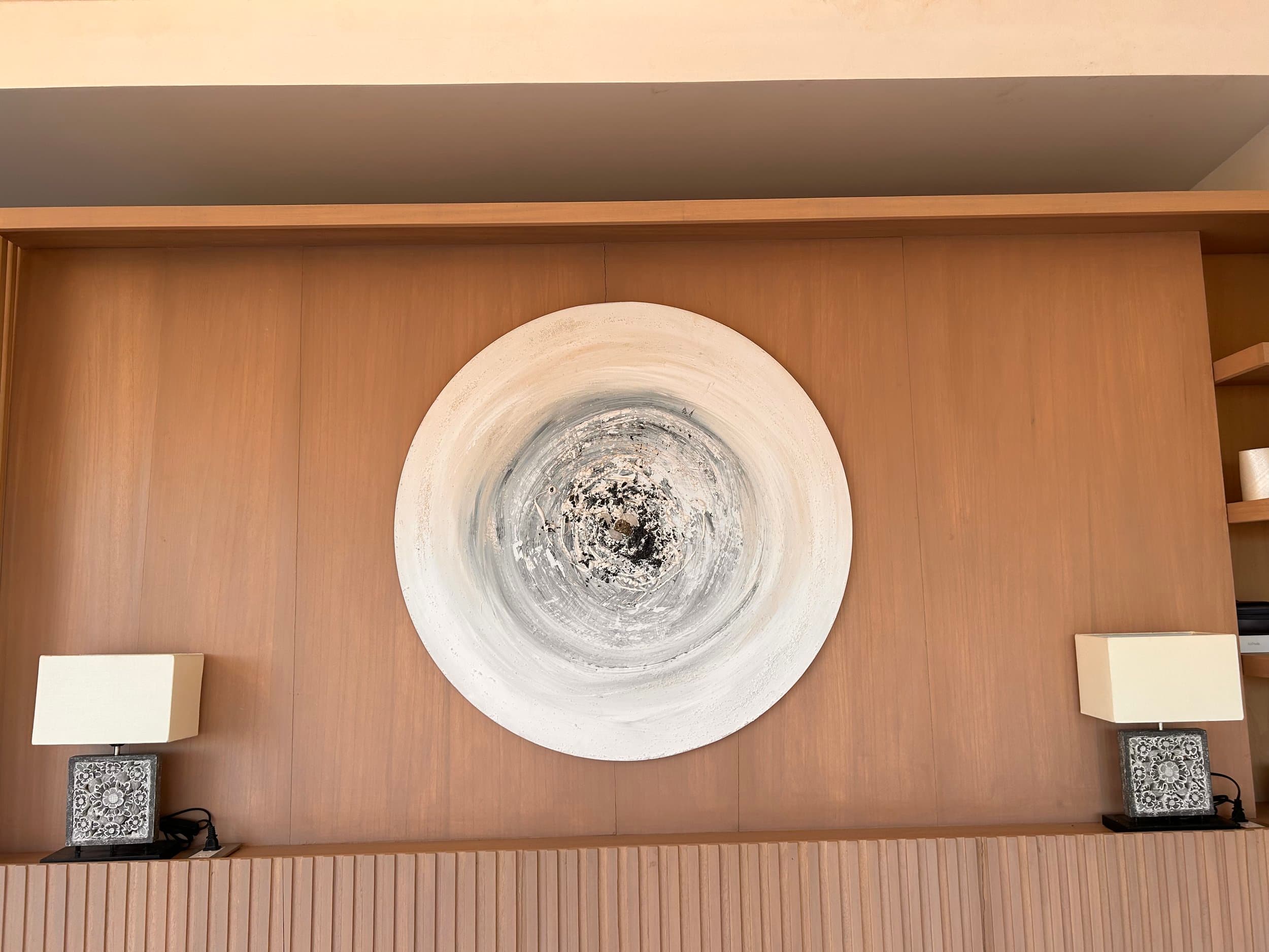 An original painting by Malu Moreira installed in a home — collected work 41, Guanacaste, Costa Rica
