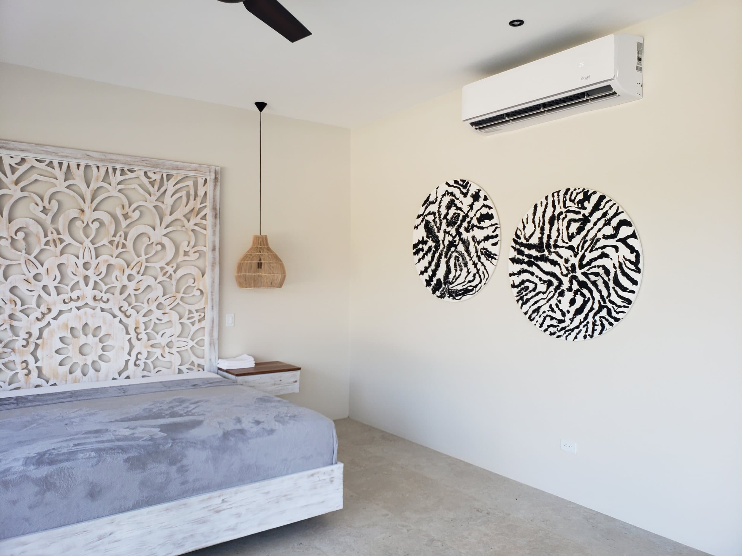 An original painting by Malu Moreira installed in a home — collected work 45, Guanacaste, Costa Rica
