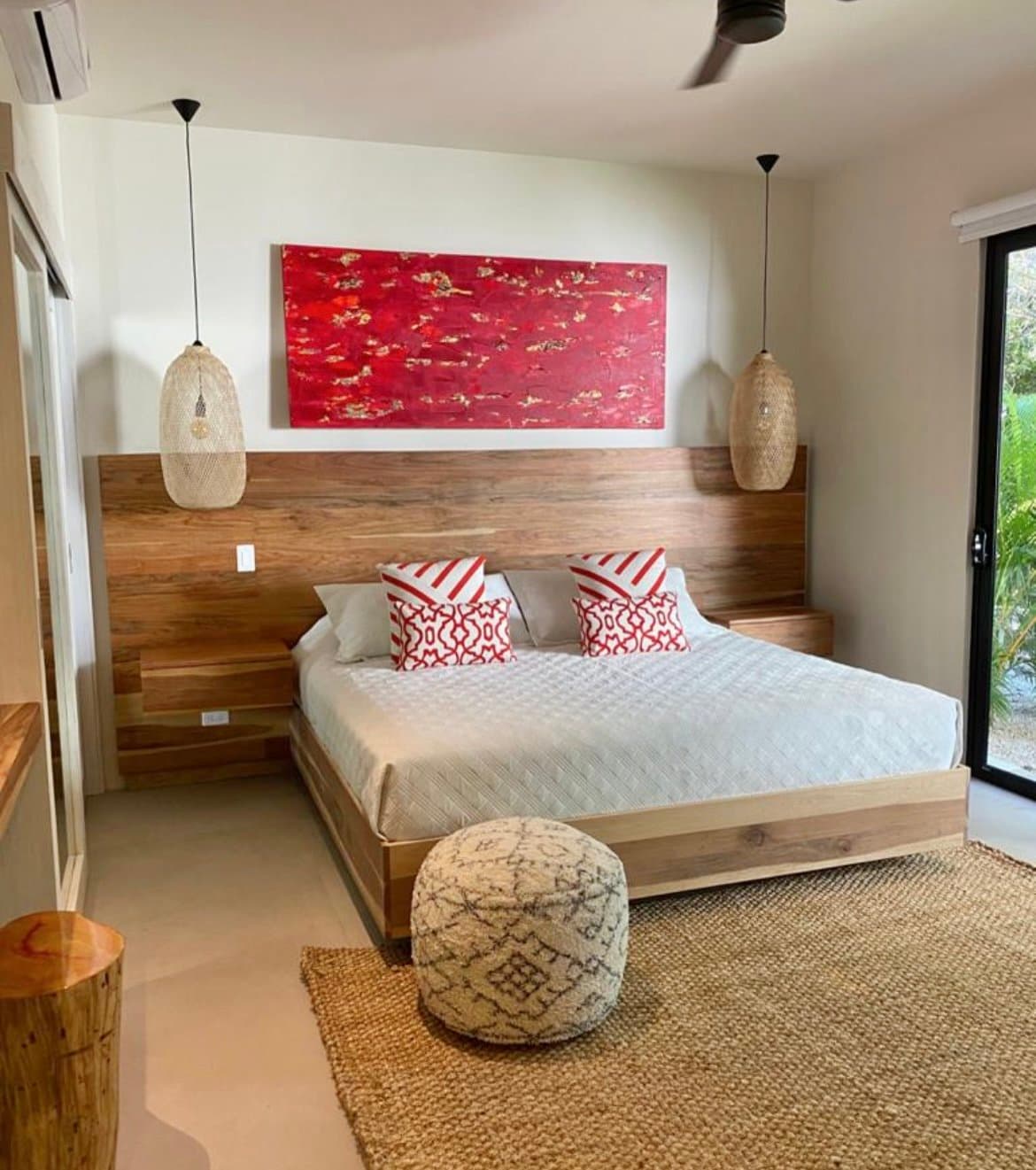 An original painting by Malu Moreira installed in a home — collected work 50, Guanacaste, Costa Rica