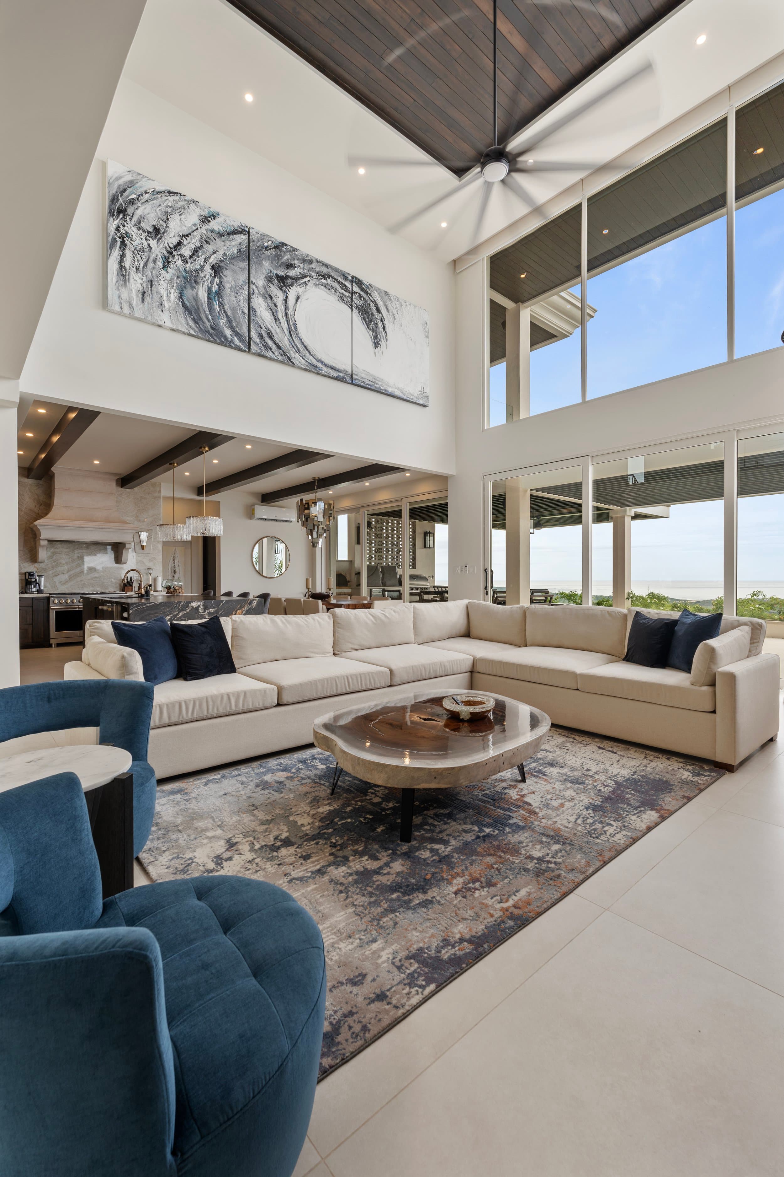 An original painting by Malu Moreira installed in a home — collected work 34, Guanacaste, Costa Rica