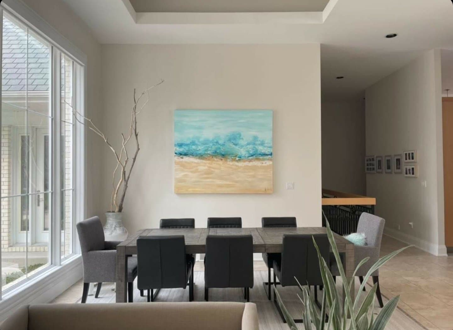 An original painting by Malu Moreira installed in a home — collected work 51, Guanacaste, Costa Rica