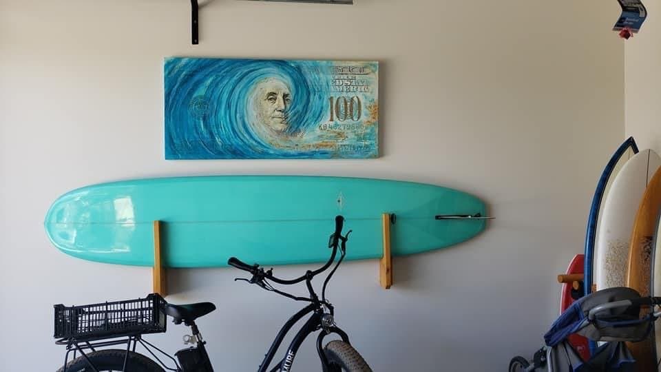 An original painting by Malu Moreira installed in a home — collected work 56, Guanacaste, Costa Rica
