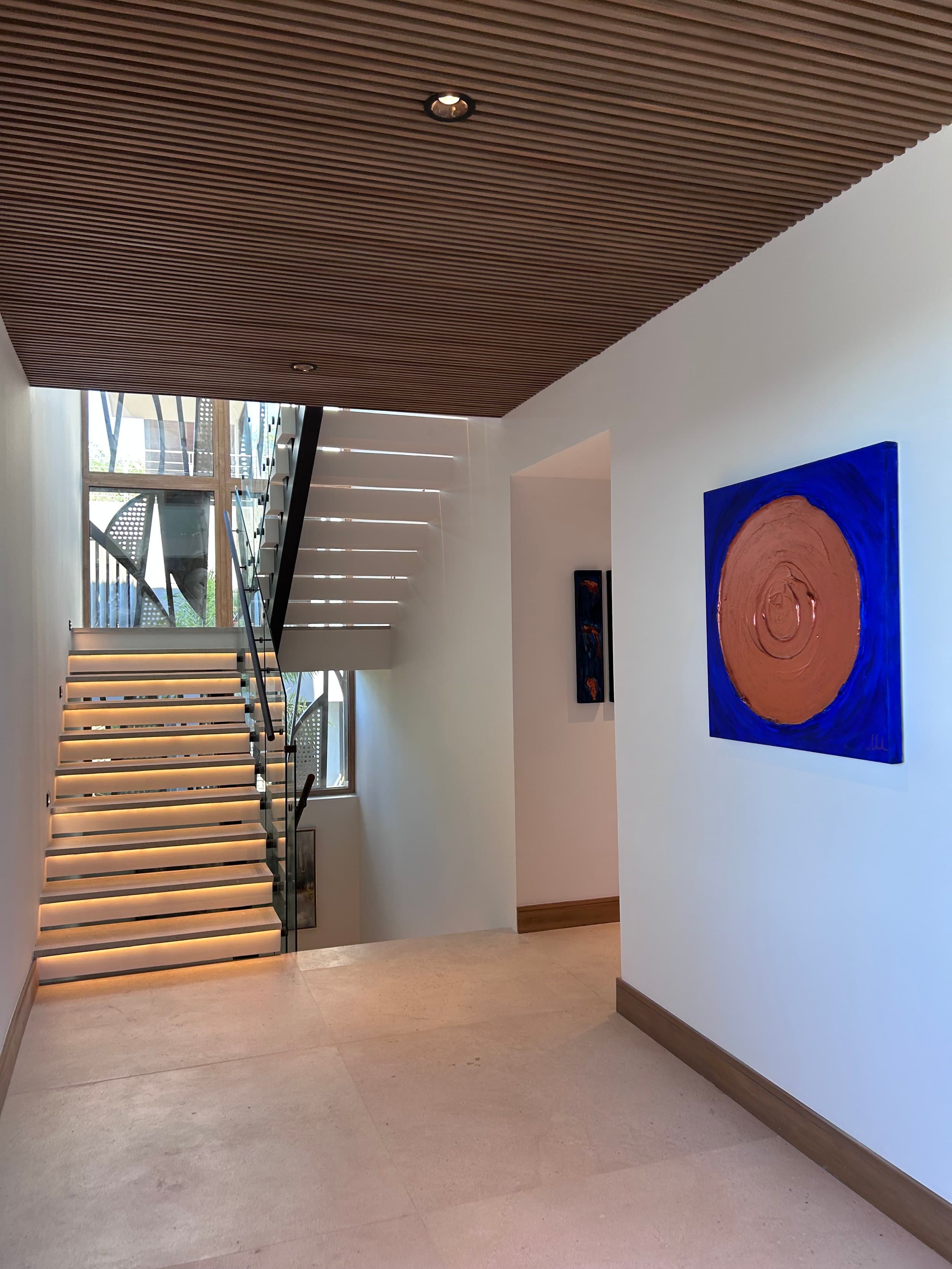 An original painting by Malu Moreira installed in a home — collected work 65, Guanacaste, Costa Rica