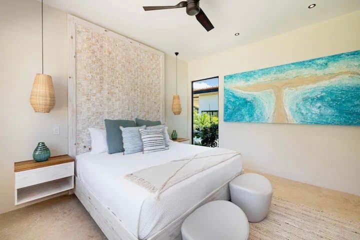 An original painting by Malu Moreira installed in a home — collected work 70, Guanacaste, Costa Rica