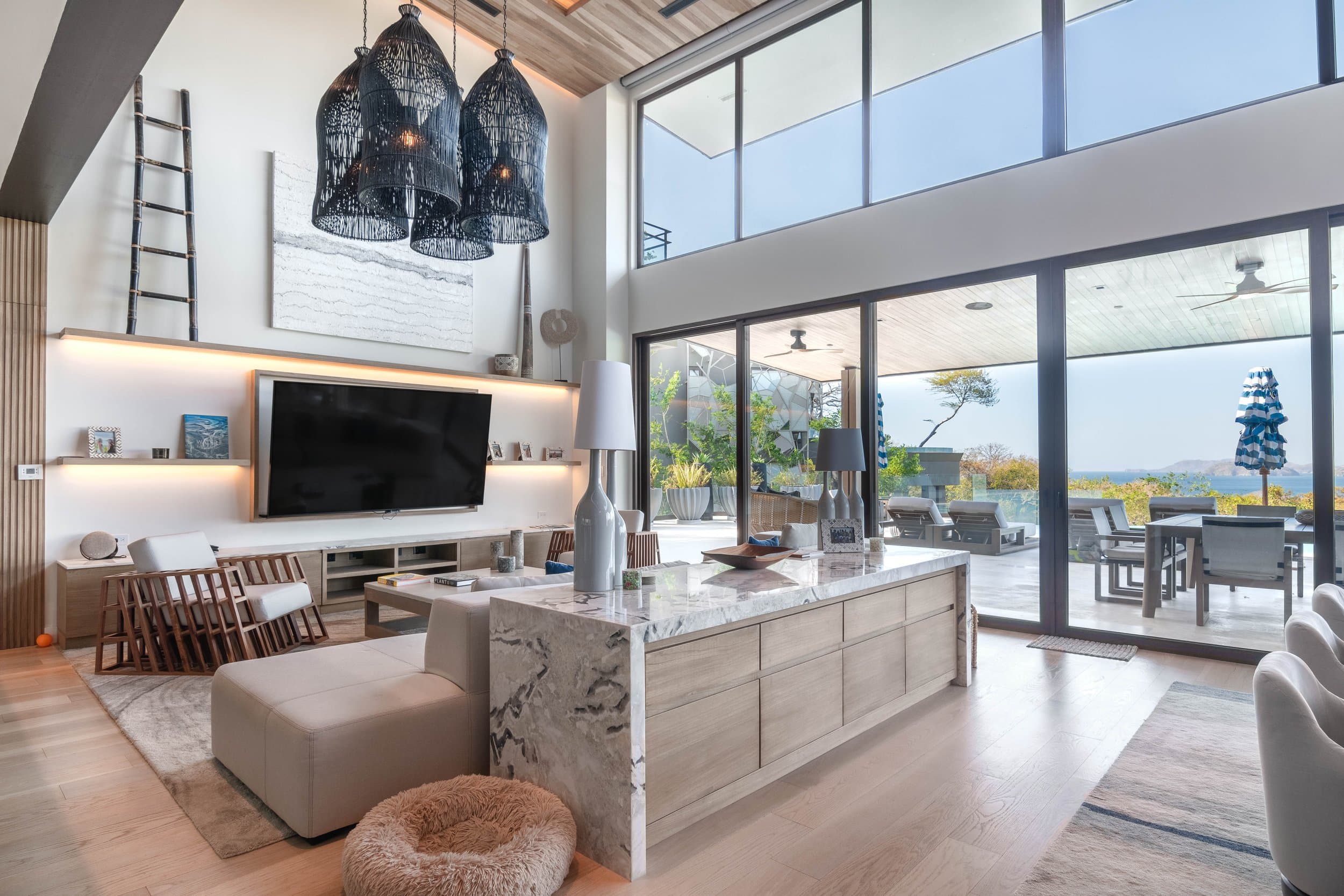 An original painting by Malu Moreira installed in a home — collected work 73, Guanacaste, Costa Rica