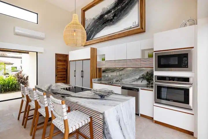 An original painting by Malu Moreira installed in a home — collected work 76, Guanacaste, Costa Rica