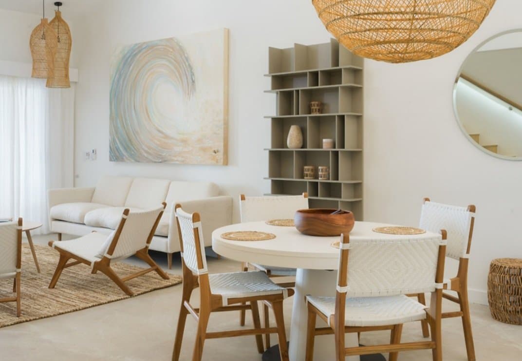 An original painting by Malu Moreira installed in a home — collected work 81, Guanacaste, Costa Rica