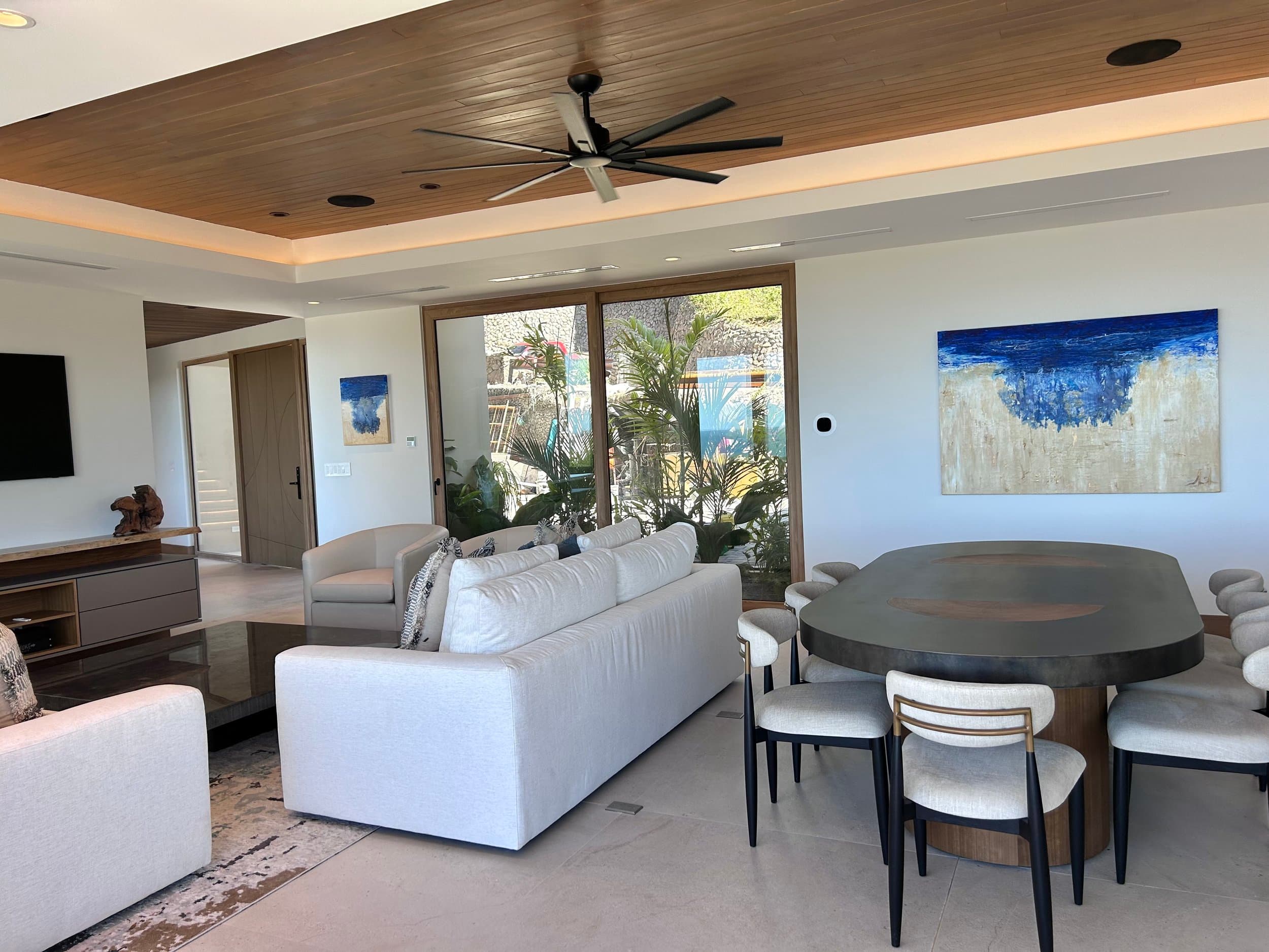 An original painting by Malu Moreira installed in a home — collected work 82, Guanacaste, Costa Rica