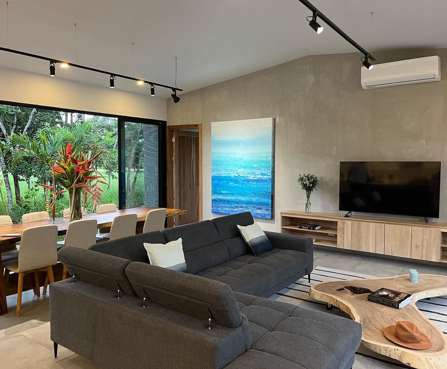 An original painting by Malu Moreira installed in a home — collected work 84, Guanacaste, Costa Rica