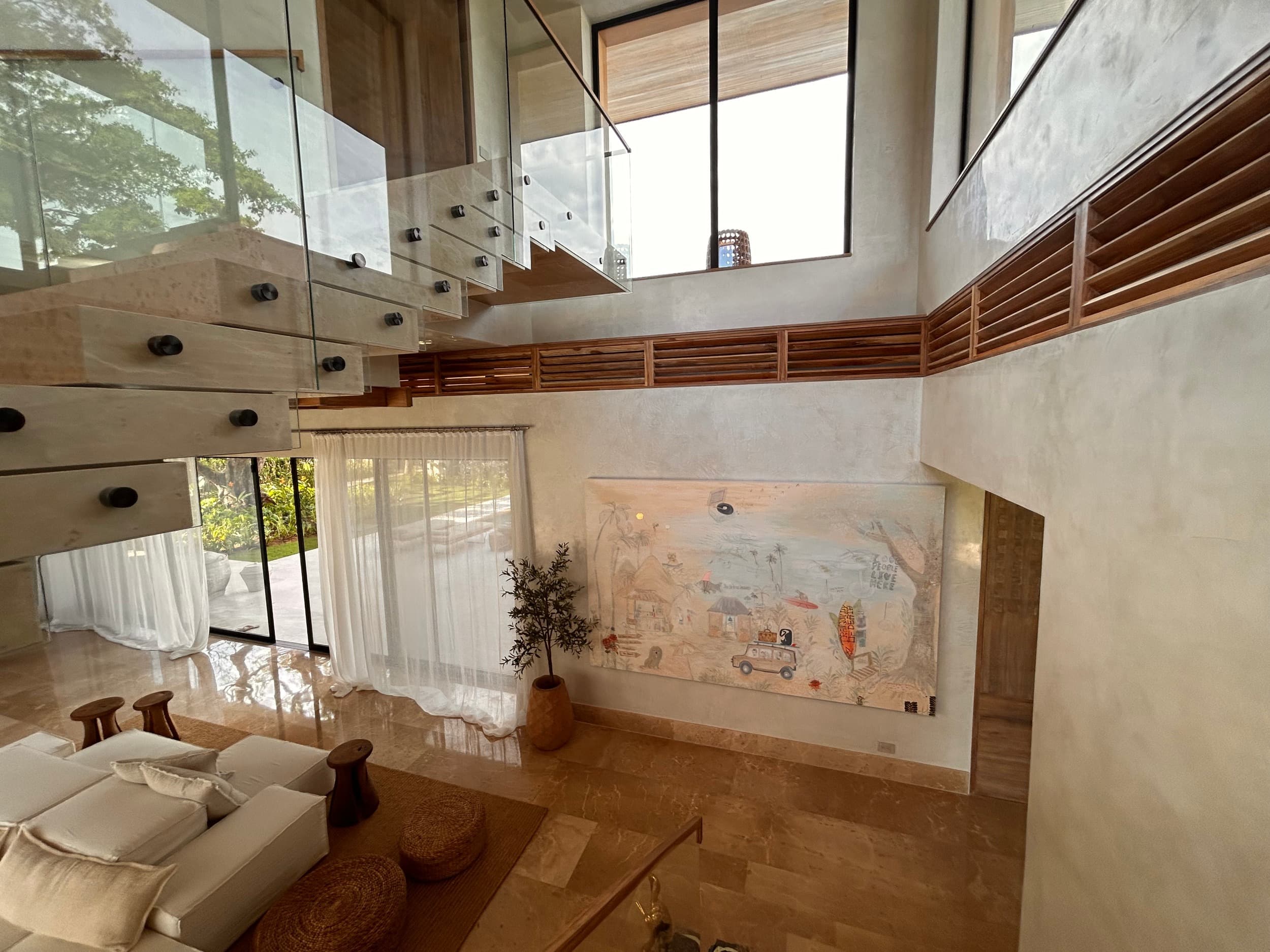 An original painting by Malu Moreira installed in a home — collected work 10, Guanacaste, Costa Rica