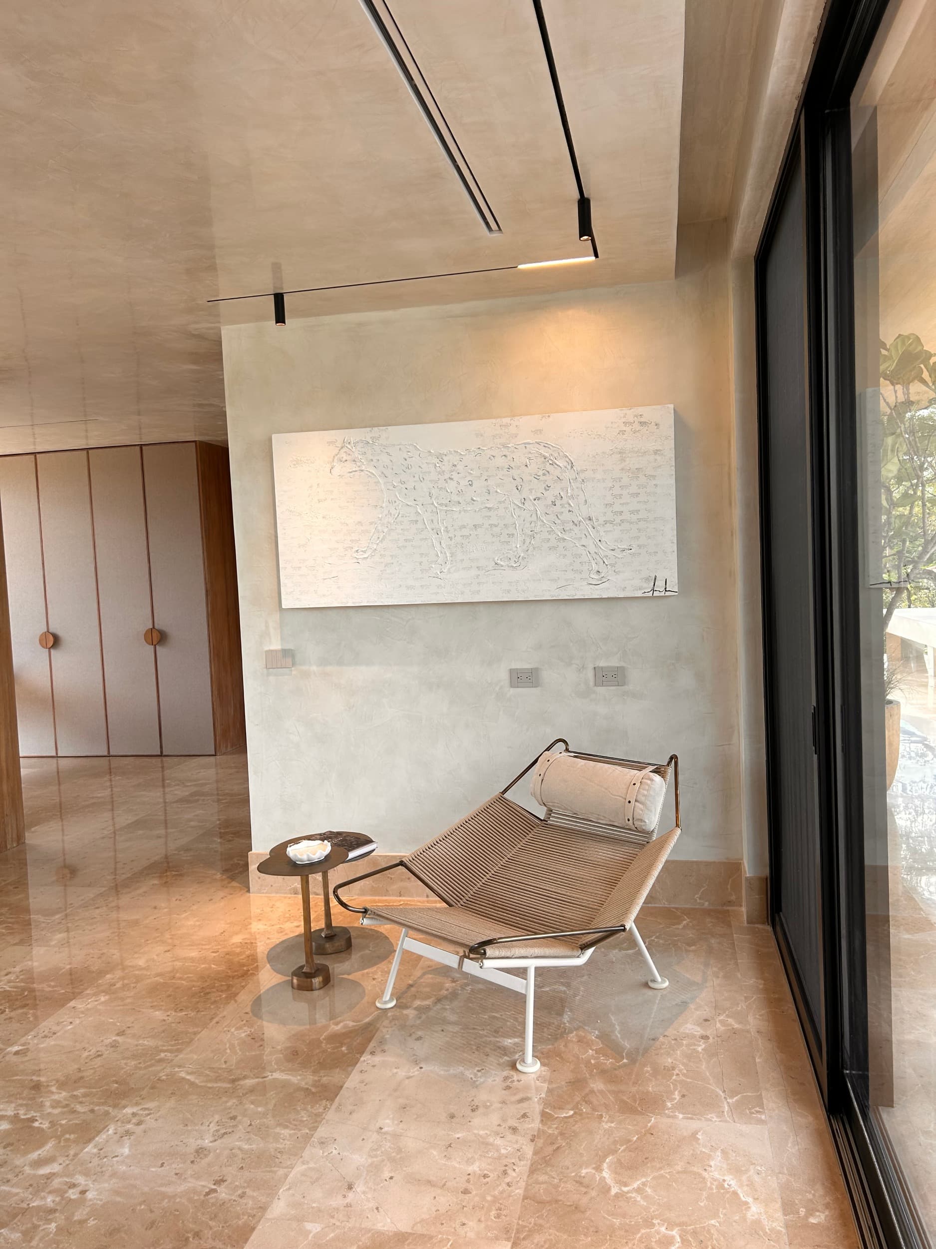 An original painting by Malu Moreira installed in a home — collected work 9, Guanacaste, Costa Rica
