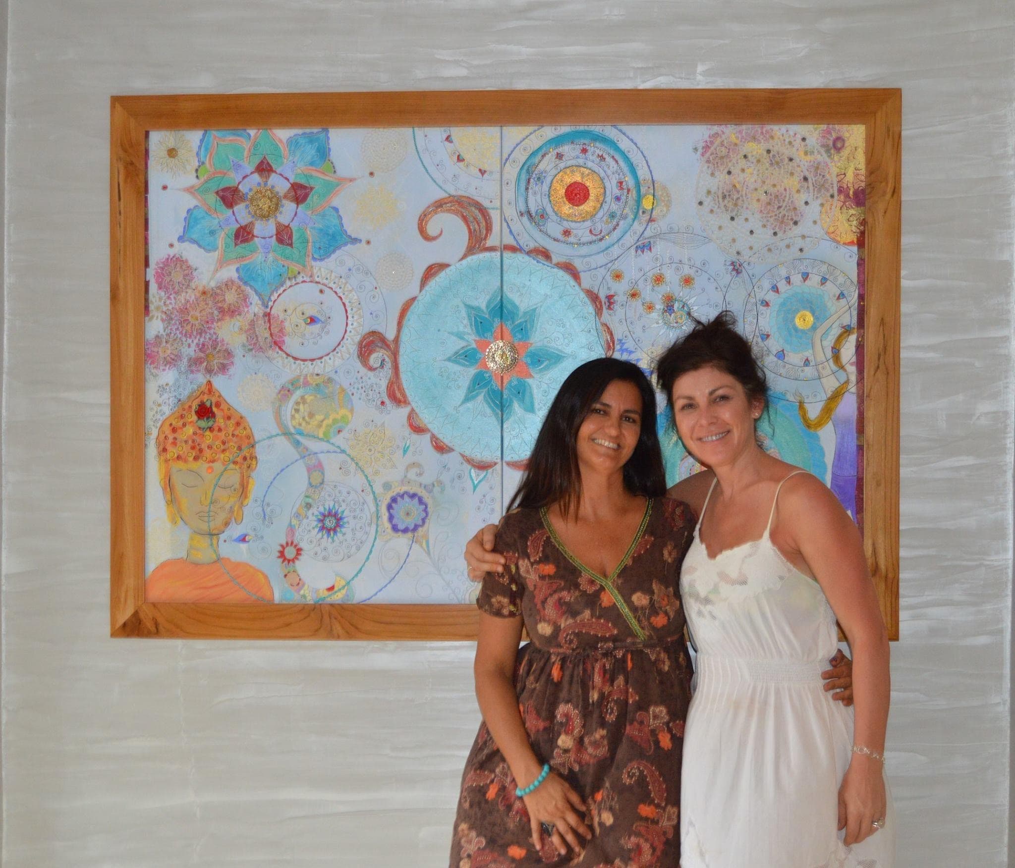 An original painting by Malu Moreira installed in a home — collected work 15, Guanacaste, Costa Rica