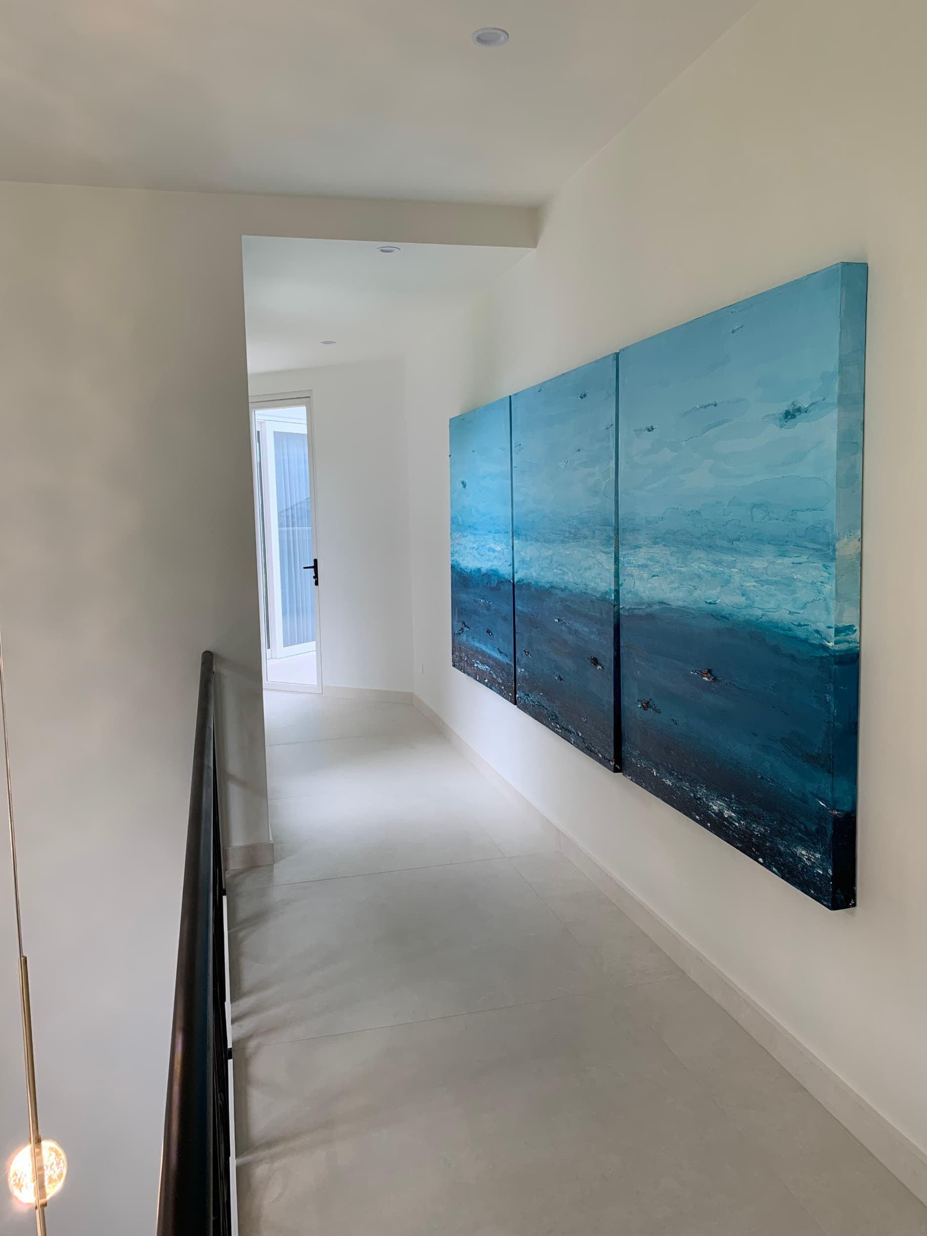 An original painting by Malu Moreira installed in a home — collected work 12, Guanacaste, Costa Rica