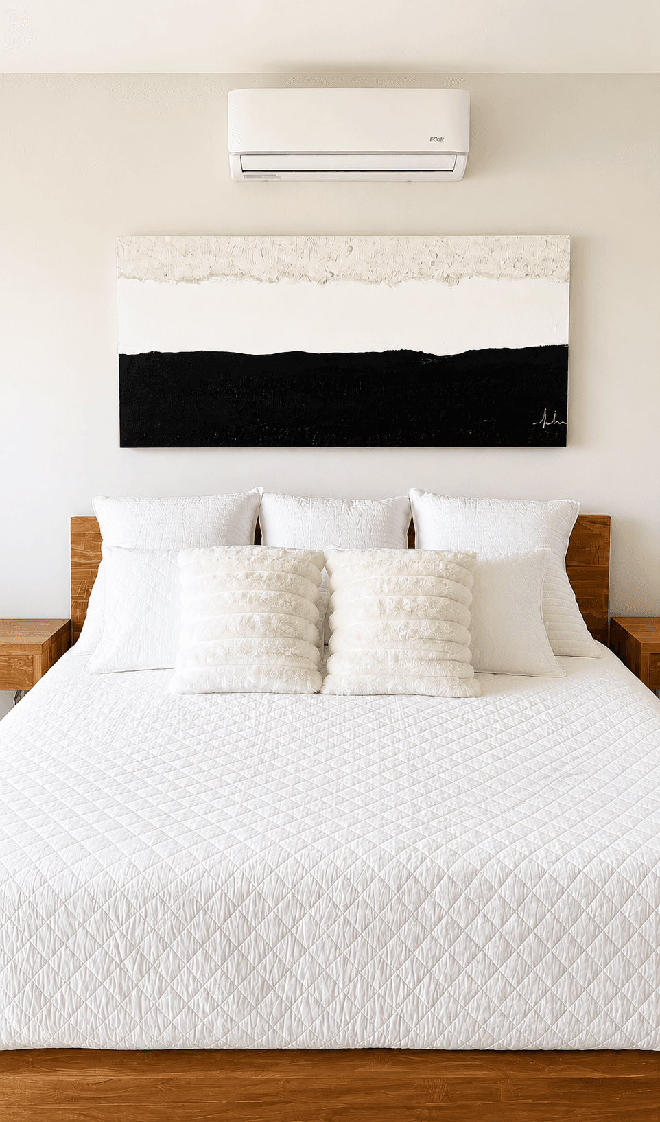 An original painting by Malu Moreira installed in a home — collected work 3, Guanacaste, Costa Rica